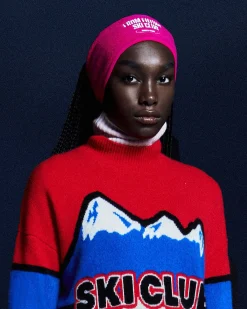 Outlet FROM FUTURE Bandeau Cache-Oreilles Ski Club Winter Fuschia