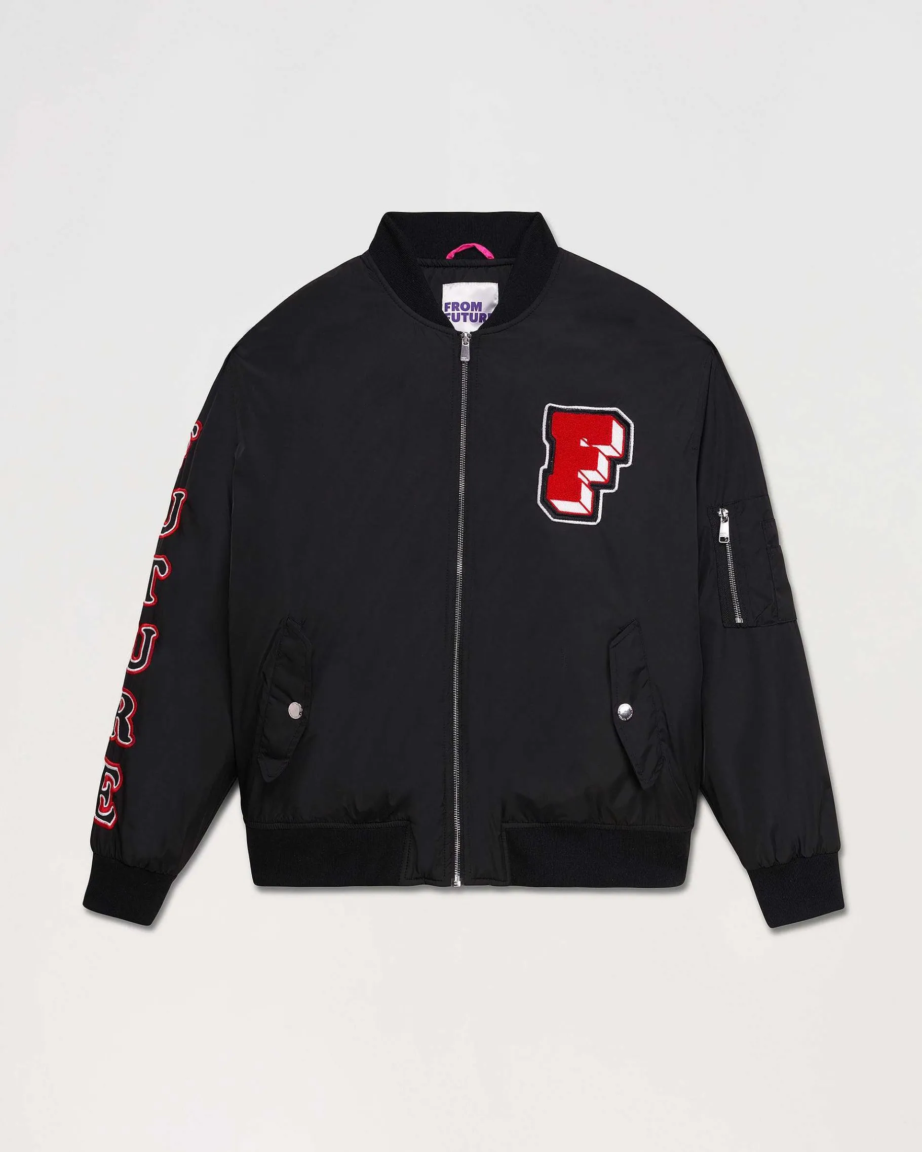 Sale FROM FUTURE Bomber Patch Noir