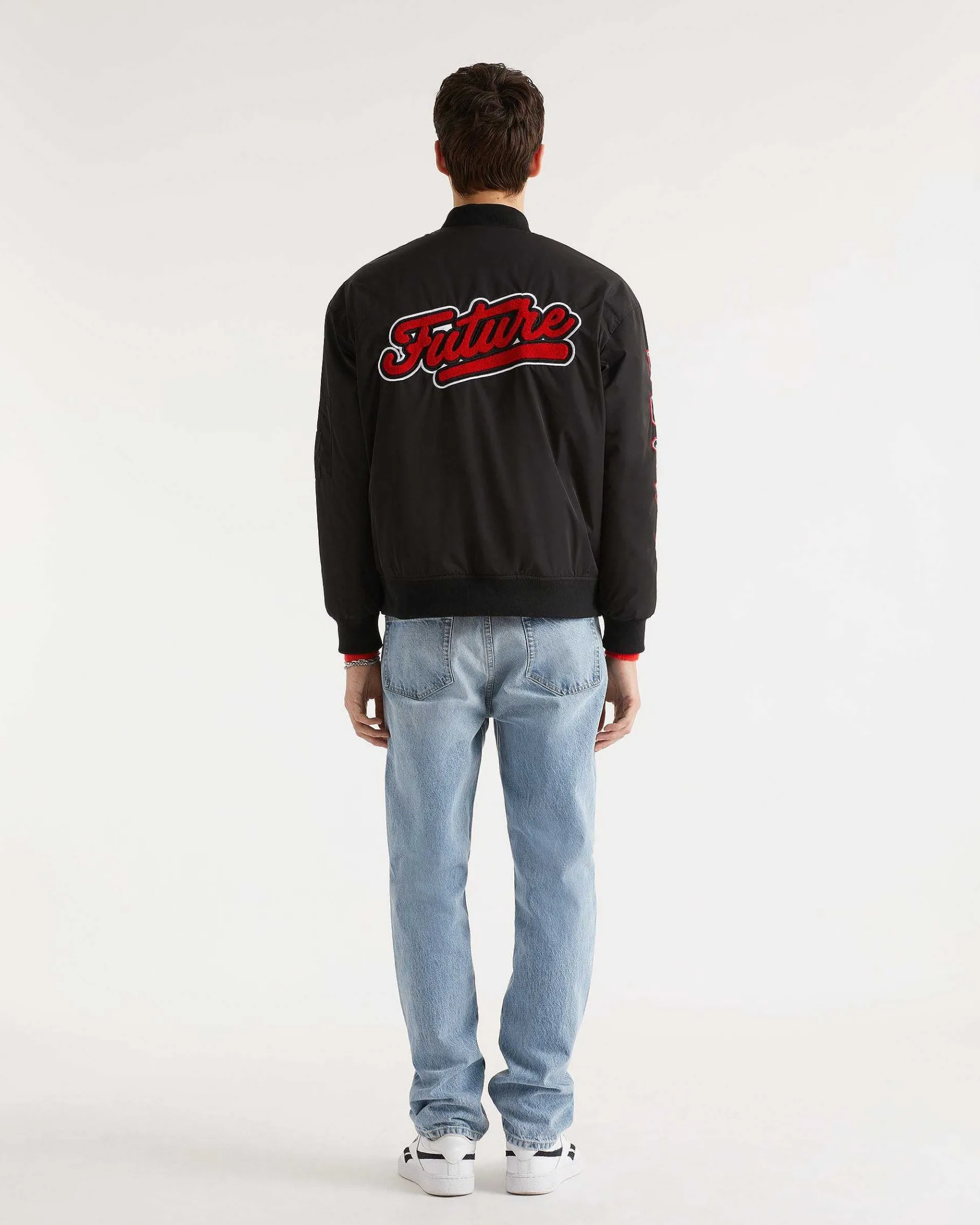 Sale FROM FUTURE Bomber Patch Noir