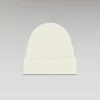 Discount FROM FUTURE Bonnet A Revers A Petites Cotes Ecru