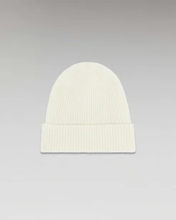 Discount FROM FUTURE Bonnet A Revers A Petites Cotes Ecru