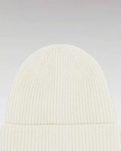 Discount FROM FUTURE Bonnet A Revers A Petites Cotes Ecru