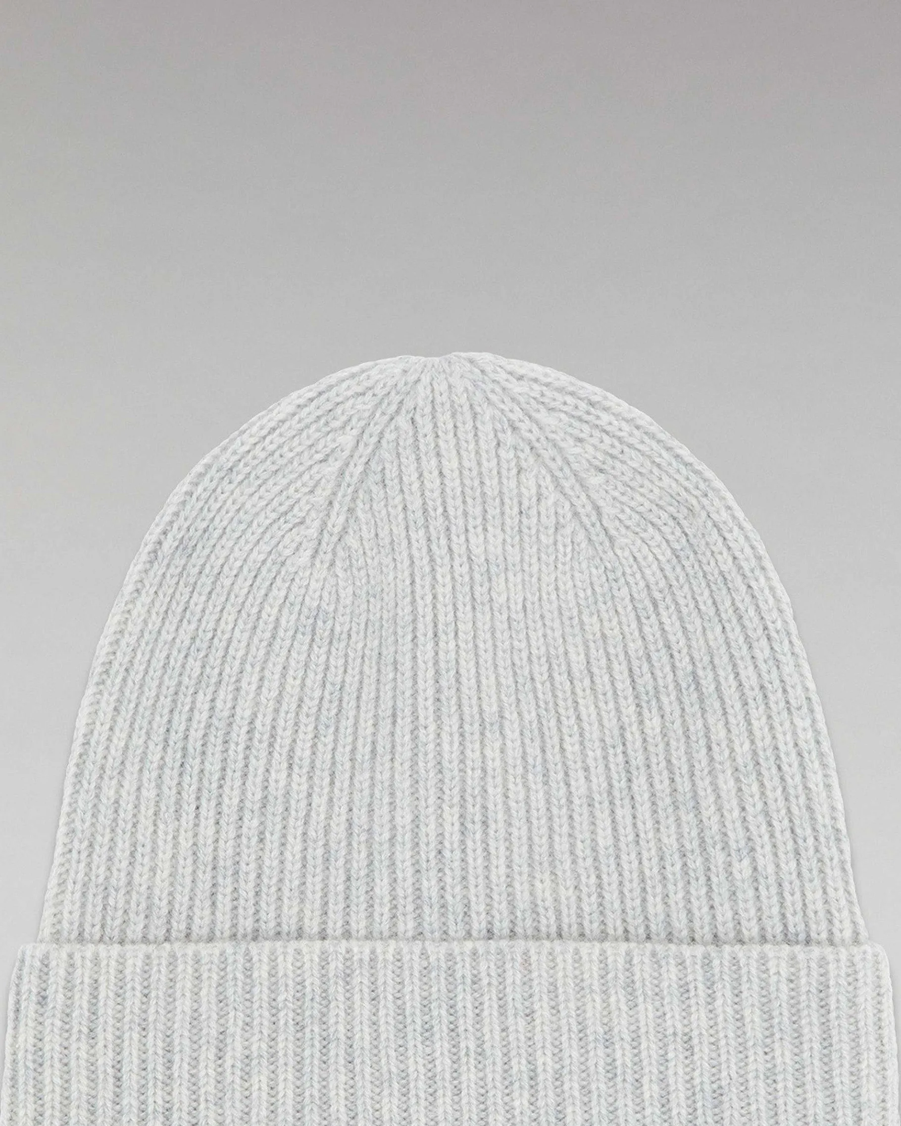 Best FROM FUTURE Bonnet A Revers A Petites Cotes Gris Chine Clair