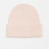 Hot FROM FUTURE Bonnet A Revers A Petites Cotes Rose Poudre