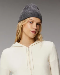 Discount FROM FUTURE Bonnet A Revers A Petites Cotes Jaune Fluo