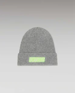 Discount FROM FUTURE Bonnet A Revers Broderie Future Gris Chine Fonce
