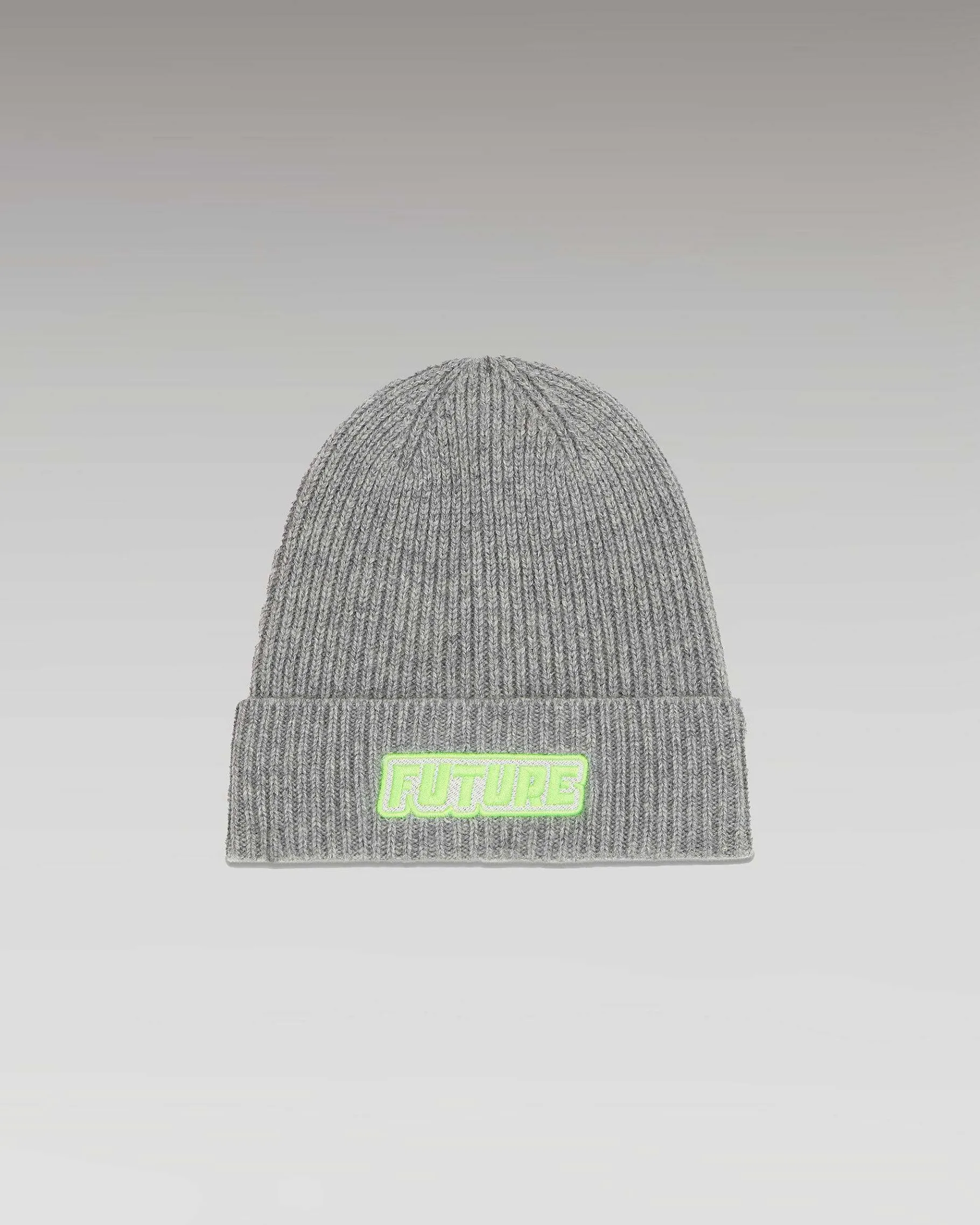 Discount FROM FUTURE Bonnet A Revers Broderie Future Gris Chine Fonce