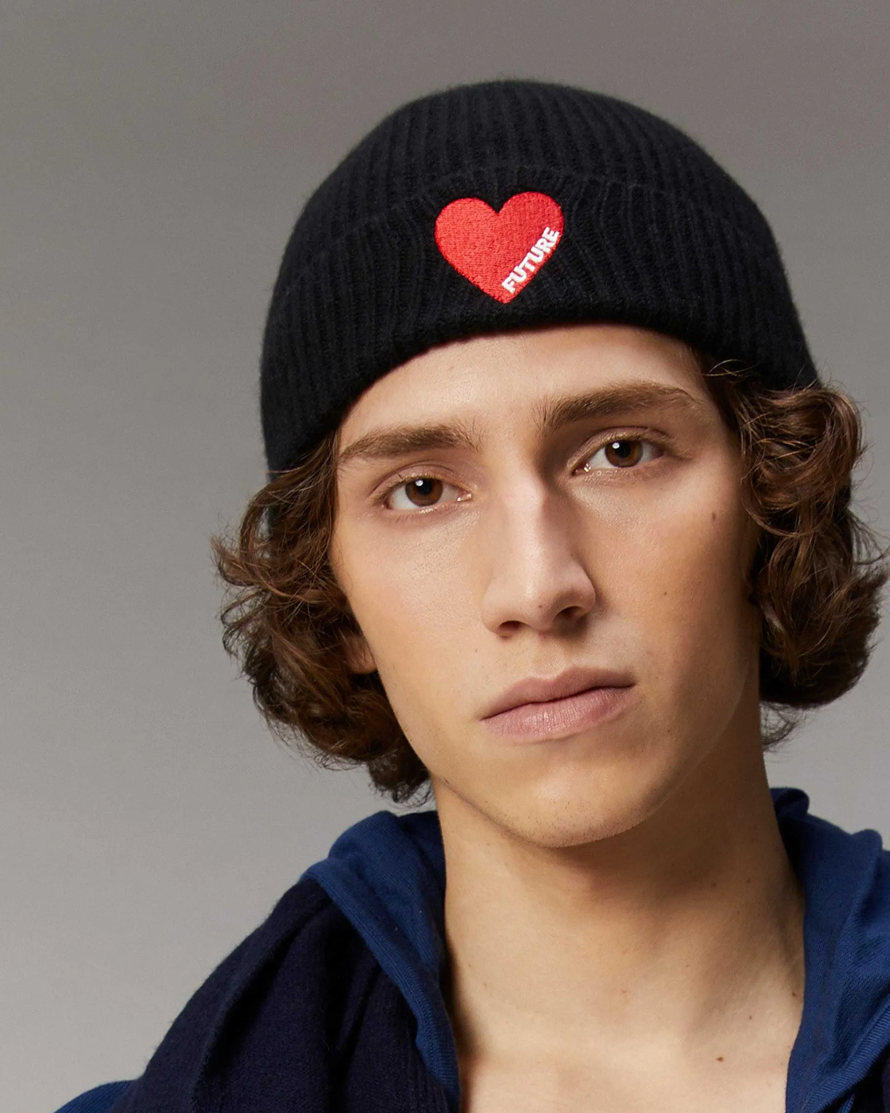 Sale FROM FUTURE Bonnet A Revers Coeur Ecru
