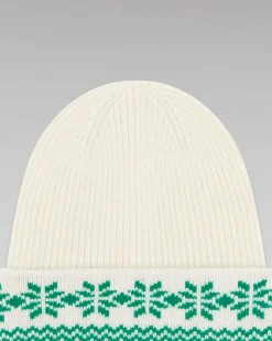 Discount FROM FUTURE Bonnet A Revers Norvegien Bicolore Winter Green