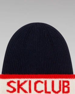 FROM FUTURE Bonnet A Revers Ski Club Navy