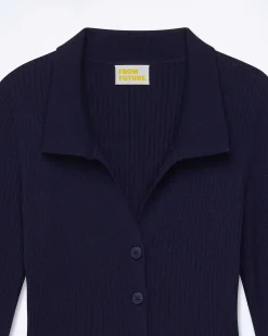 FROM FUTURE Cardigan Long Navy