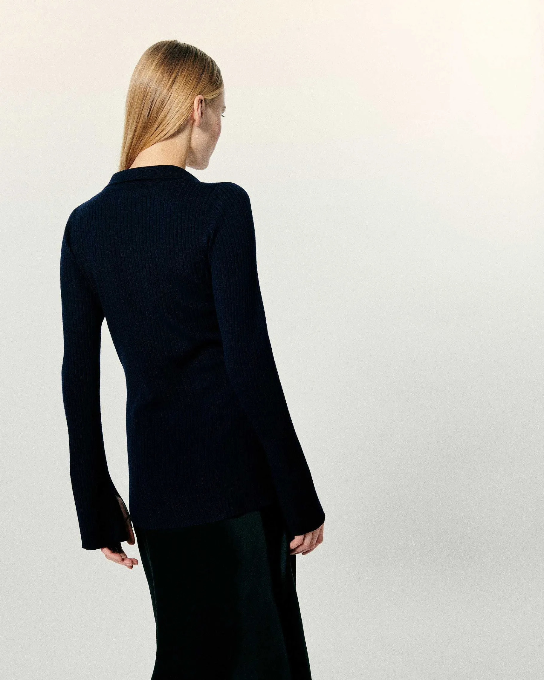 FROM FUTURE Cardigan Long Navy