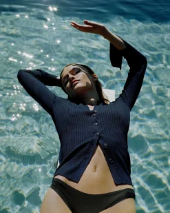 FROM FUTURE Cardigan Long Navy