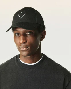 Clearance FROM FUTURE Casquette A Visiere Courbee Coeur Noir