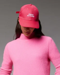 New FROM FUTURE Casquette A Visiere Courbee Logo Neon Pink