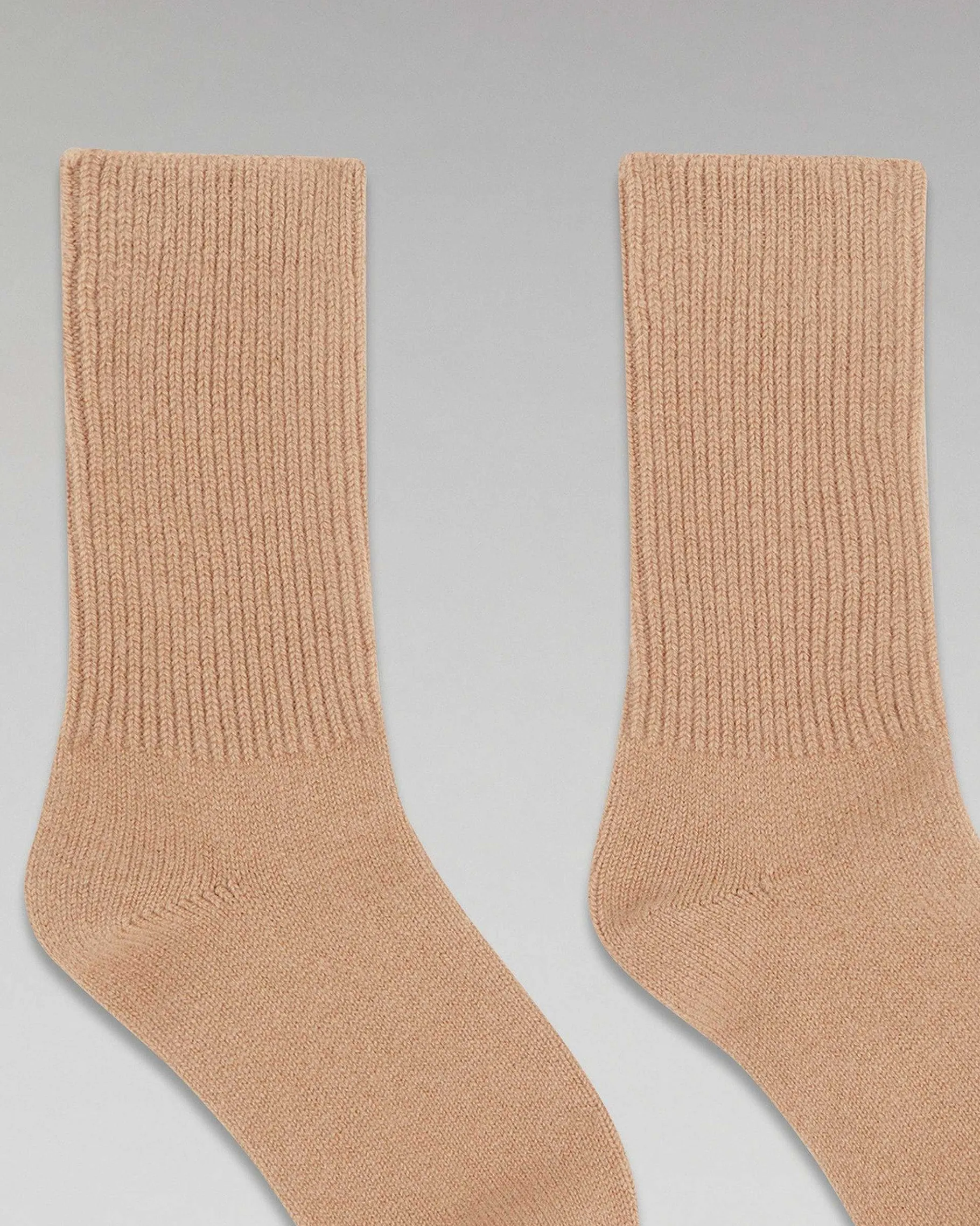 Outlet FROM FUTURE Chaussettes Mi-Hautes A Cotes Camel