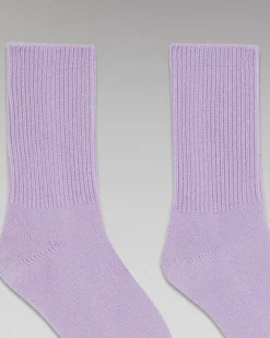 Outlet FROM FUTURE Chaussettes Mi-Hautes A Cotes Sweet Lilac