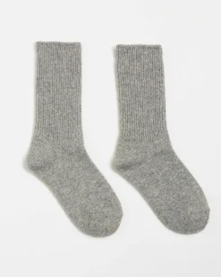 Hot FROM FUTURE Chaussettes Mi-Hautes A Cotes Gris Chine Fonce