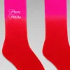 Outlet FROM FUTURE Chaussettes Mi-Hautes Dip Dye Rouge Vif