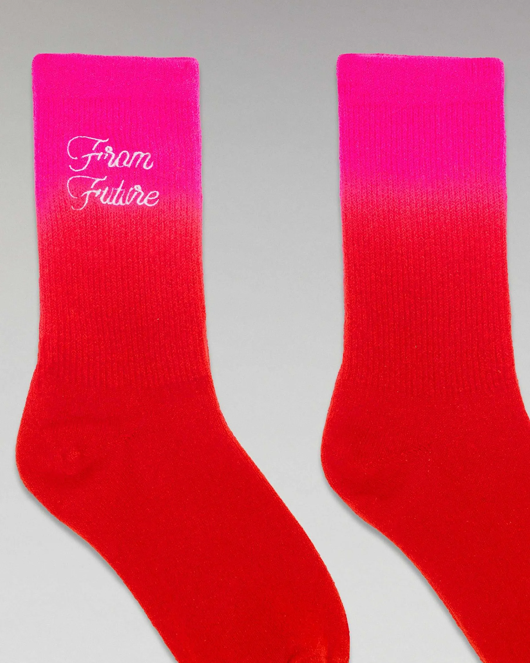 Outlet FROM FUTURE Chaussettes Mi-Hautes Dip Dye Rouge Vif