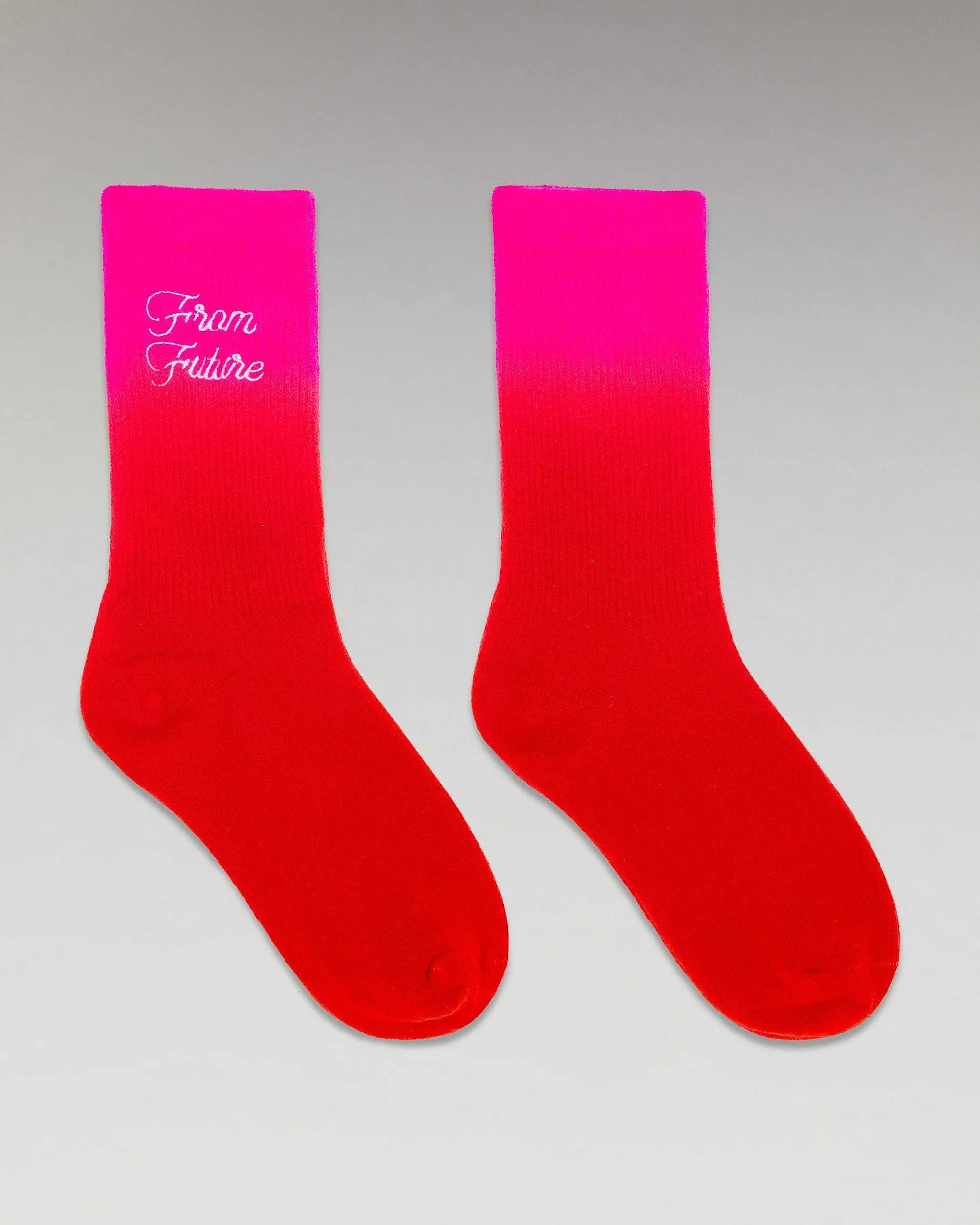 Outlet FROM FUTURE Chaussettes Mi-Hautes Dip Dye Rouge Vif