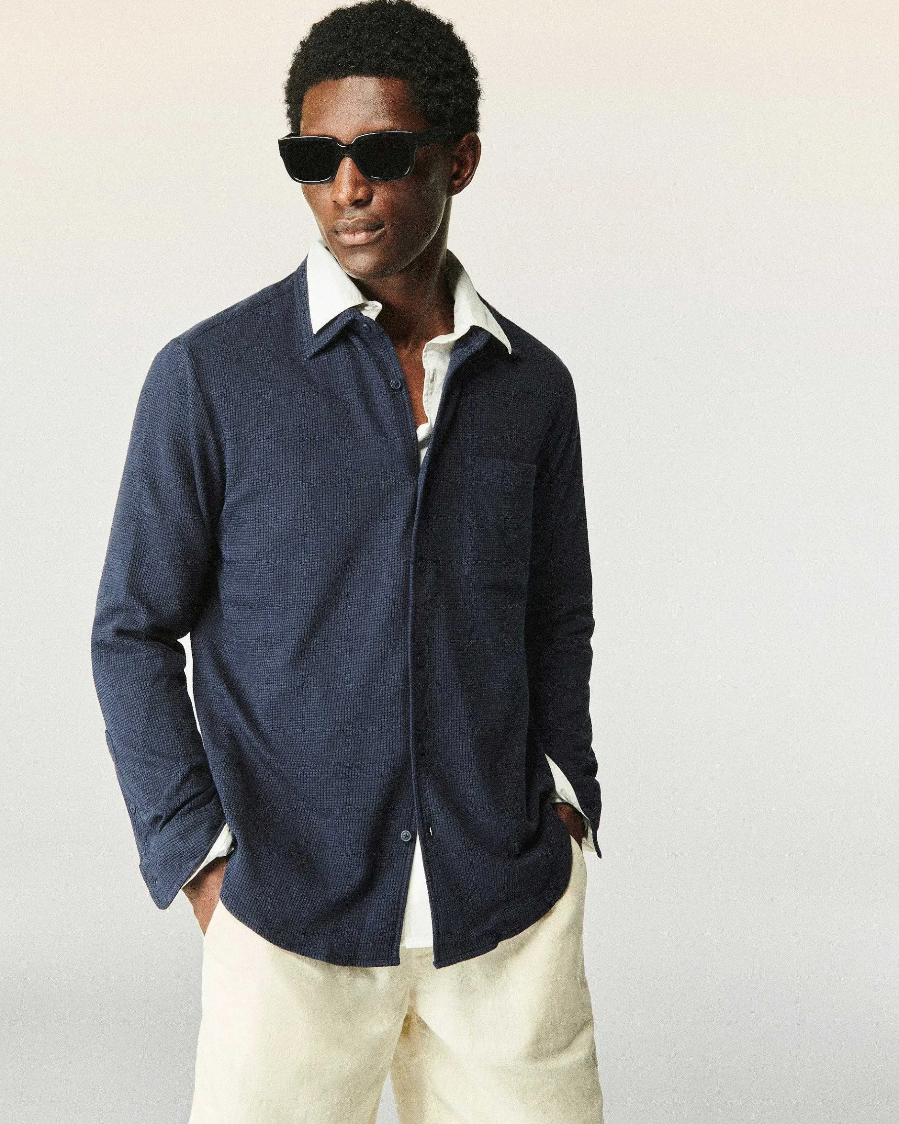 Online FROM FUTURE Chemise Manches Longues Navy