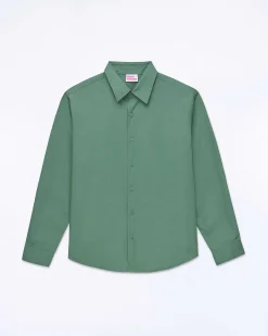 Clearance FROM FUTURE Chemise Manches Longues Washed Green