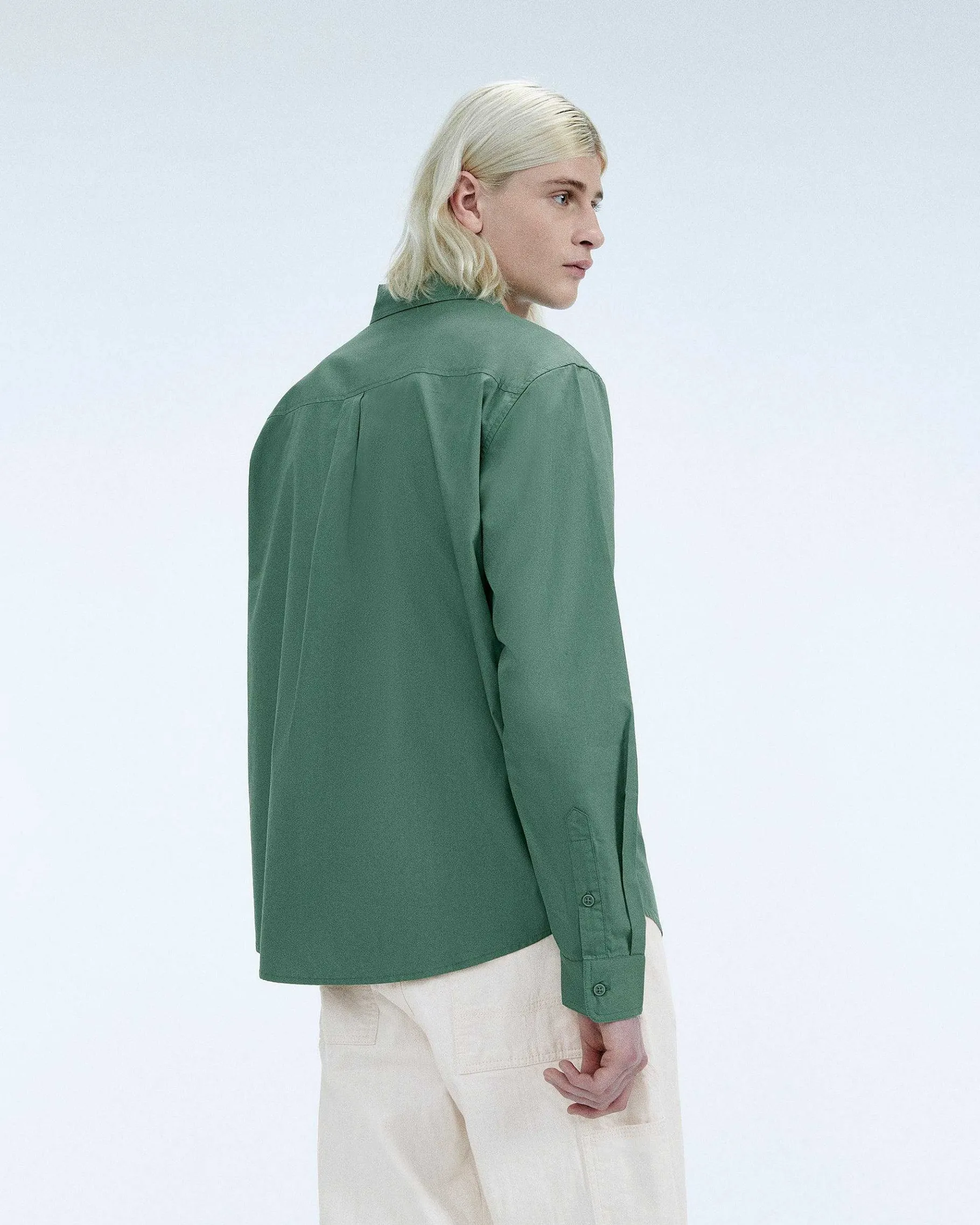 Clearance FROM FUTURE Chemise Manches Longues Washed Green