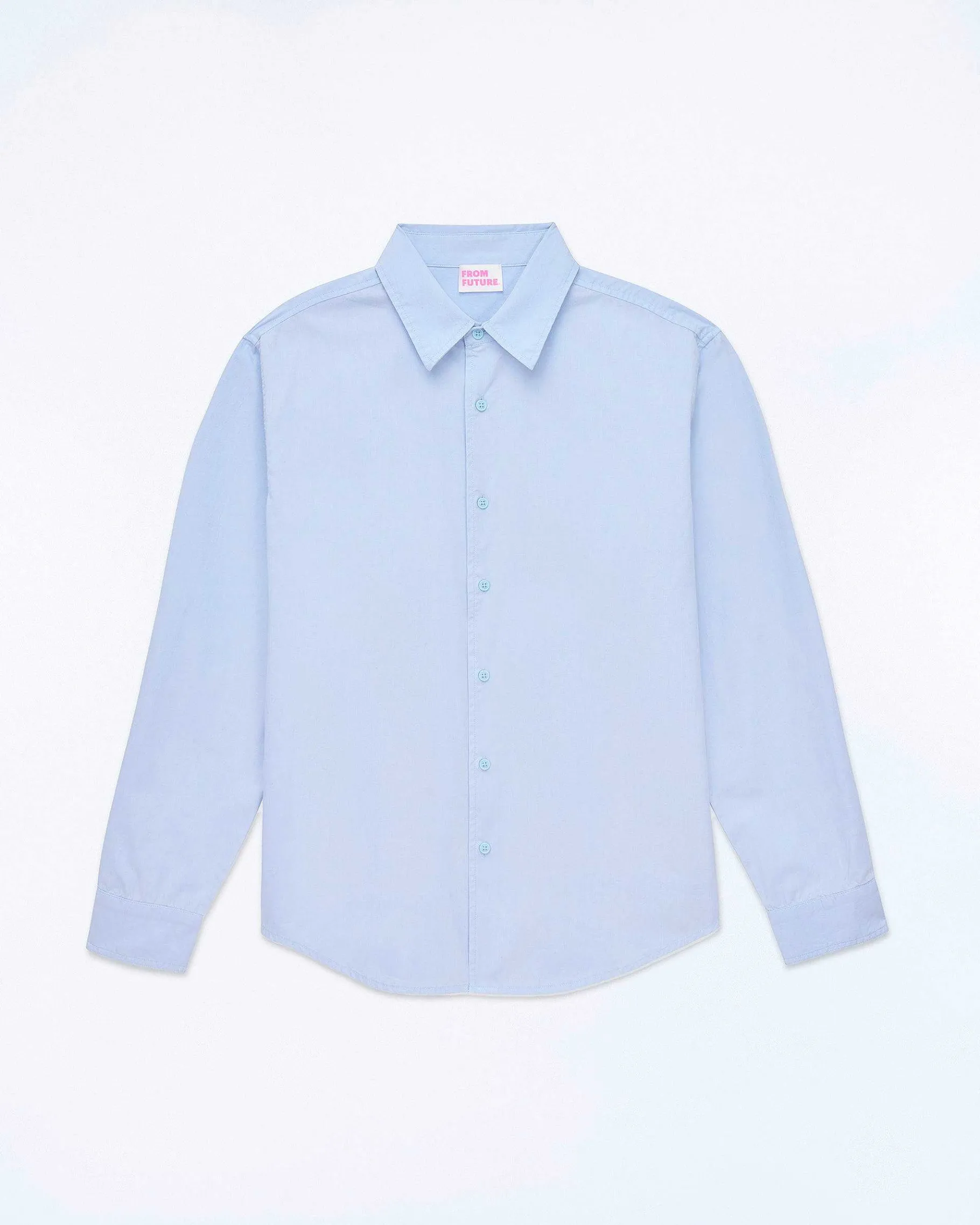 Discount FROM FUTURE Chemise Manches Longues Bleu Ciel