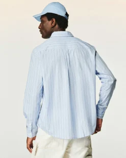 Best FROM FUTURE Chemise Manches Longues Popeline Bleu Ciel