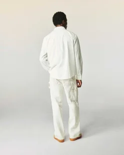 Clearance FROM FUTURE Chemise Manches Longues Popeline Blanc