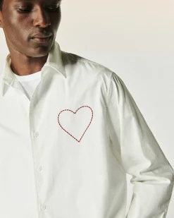 Clearance FROM FUTURE Chemise Manches Longues Popeline Blanc