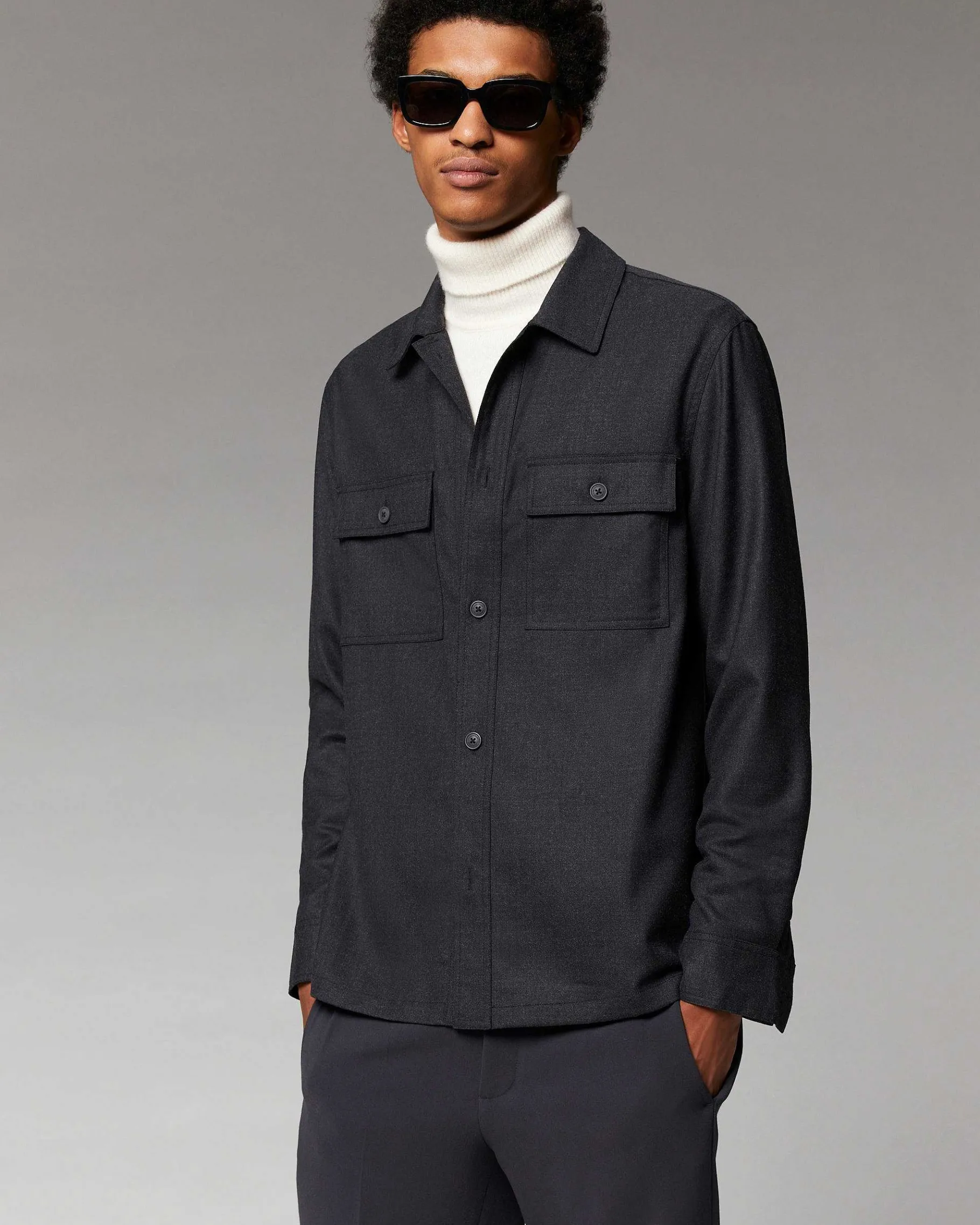 Clearance FROM FUTURE Chemise Regular Poches Anthracite