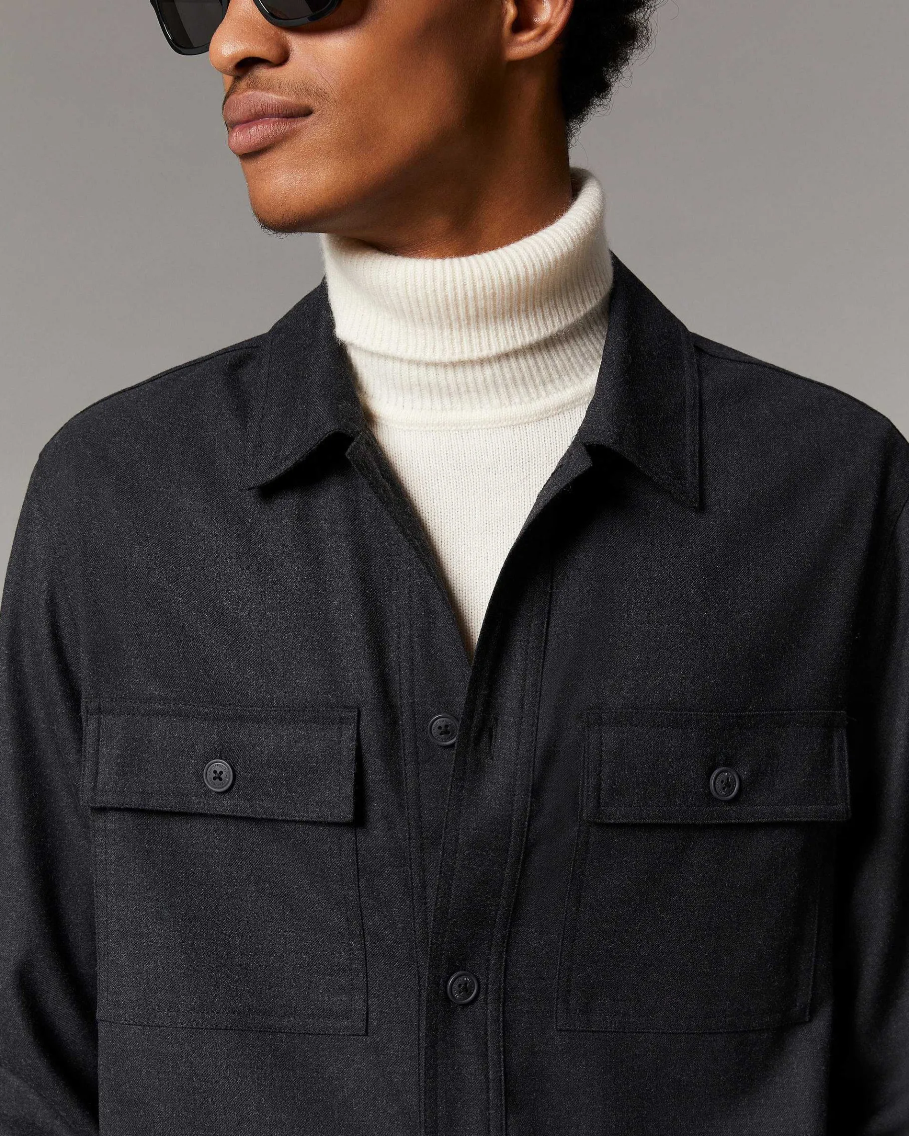Clearance FROM FUTURE Chemise Regular Poches Anthracite