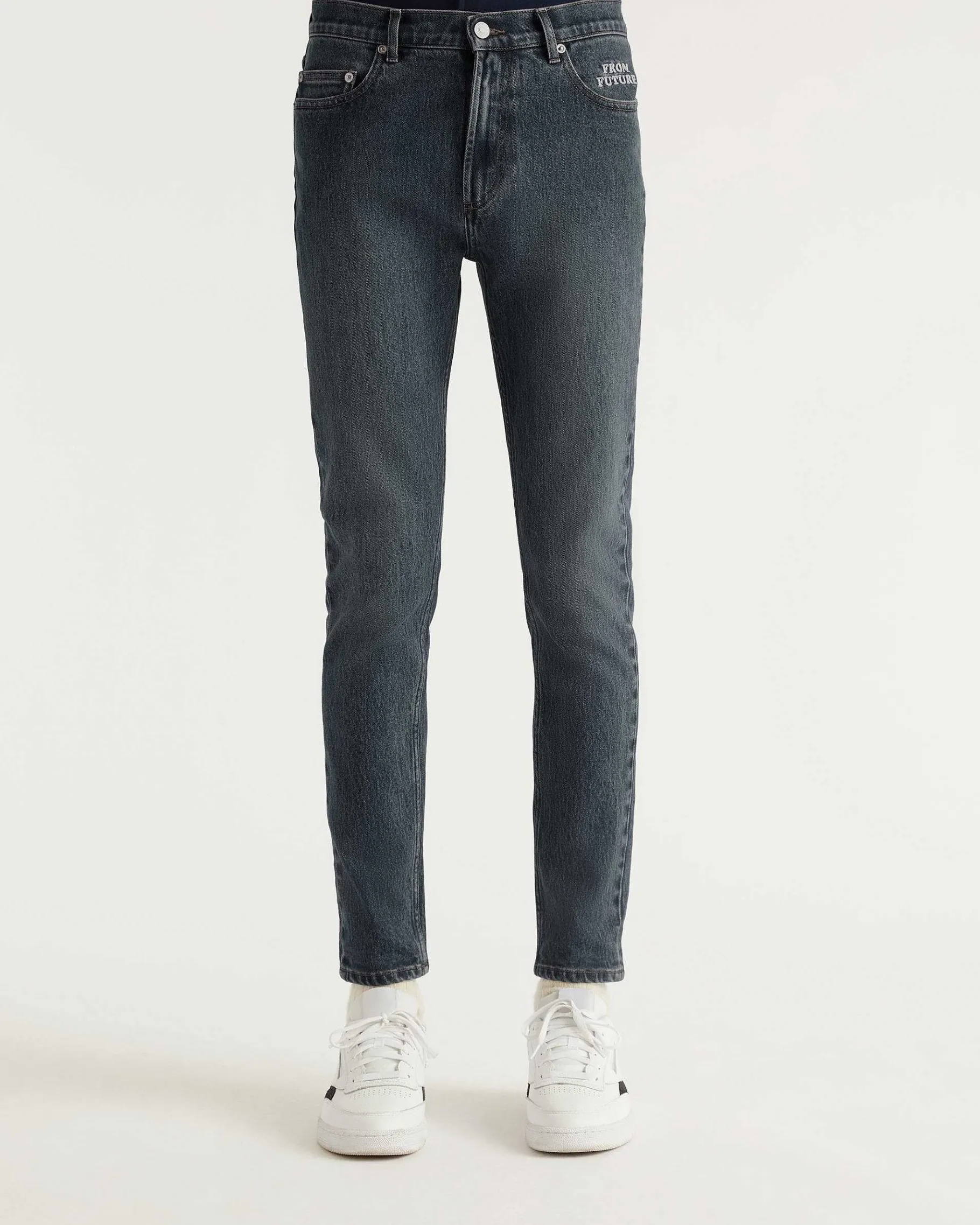 New FROM FUTURE Jean Skinny John Bleu Fonce
