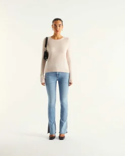 Hot FROM FUTURE Joe Jean Bootcut Fente Bleu Clair