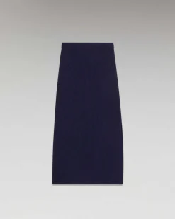 Sale FROM FUTURE Jupe Mi-Longue A Cotes Fendue Navy