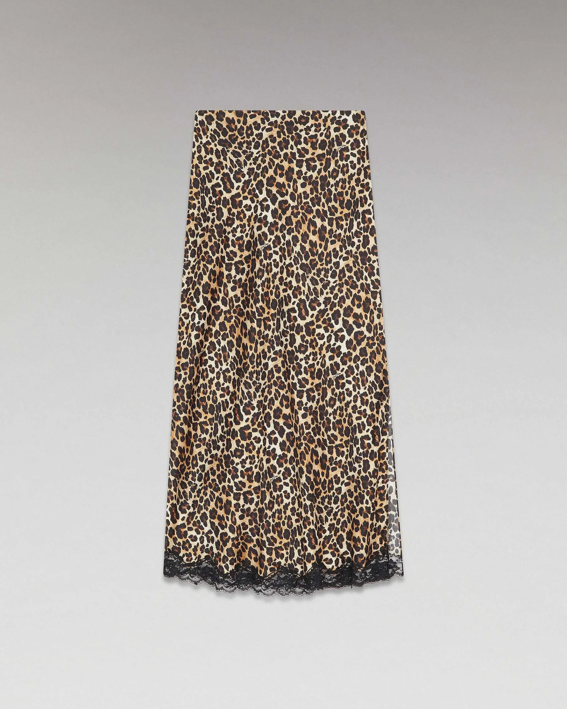 Hot FROM FUTURE Jupe Mi-Longue Dentelle Winter Leopard