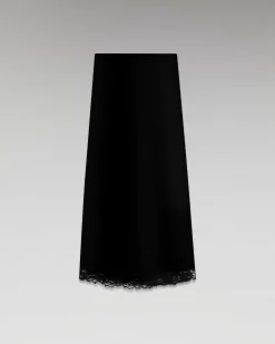 Online FROM FUTURE Jupe Mi-Longue Dentelle Noir