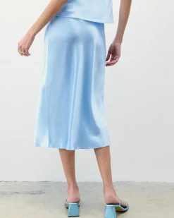 Outlet FROM FUTURE Jupe Mi Longue Gina Baby Blue
