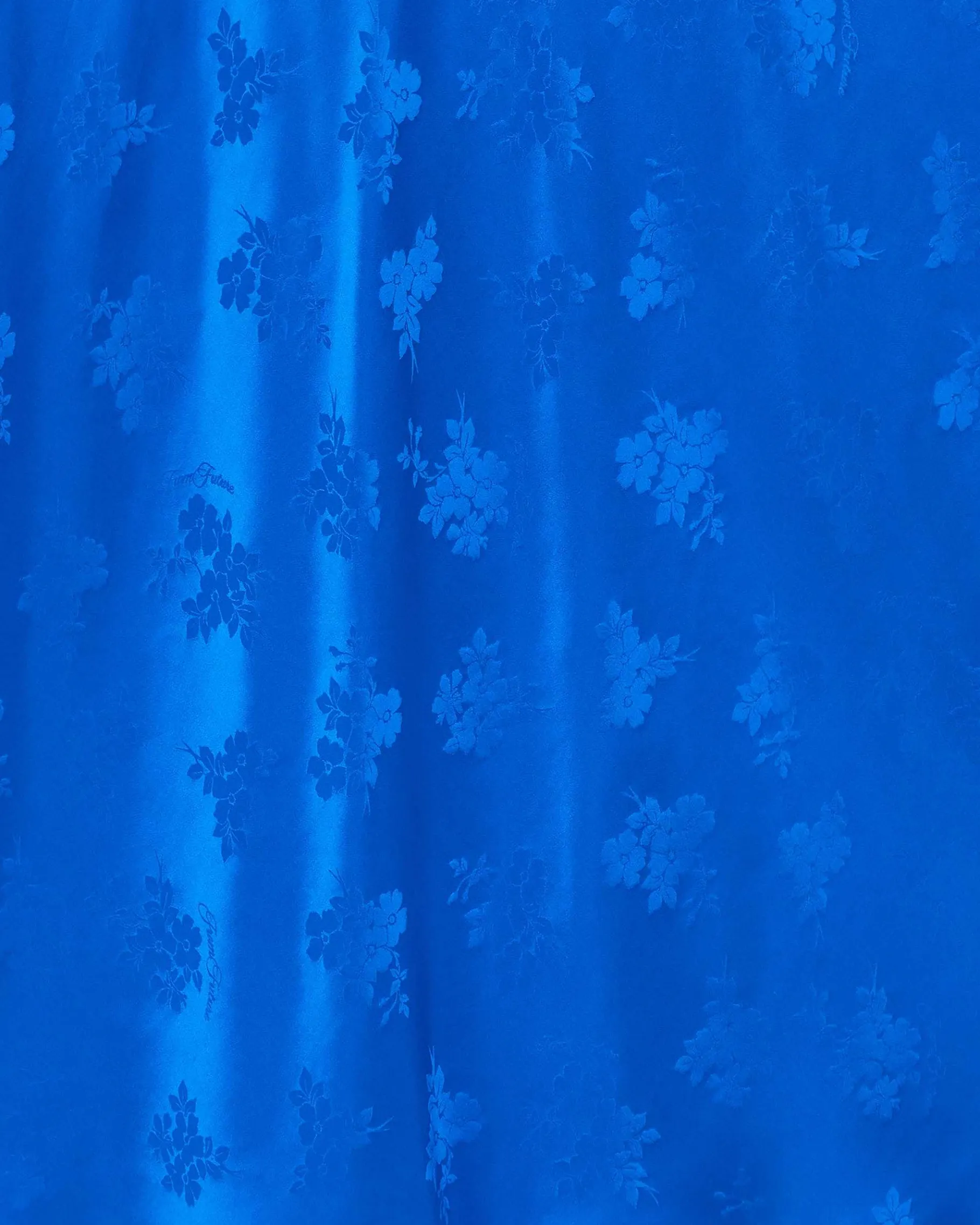 New FROM FUTURE Jupe Mi Longue Gina Jacquard Bleu