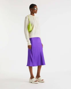 Clearance FROM FUTURE Jupe Mi Longue Gina Violet Fluo