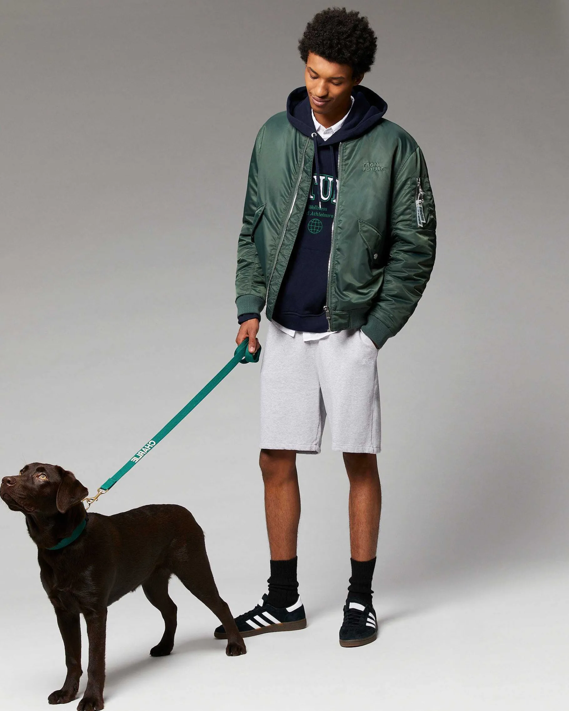 New FROM FUTURE Outerwear Veste Bombers Kaki