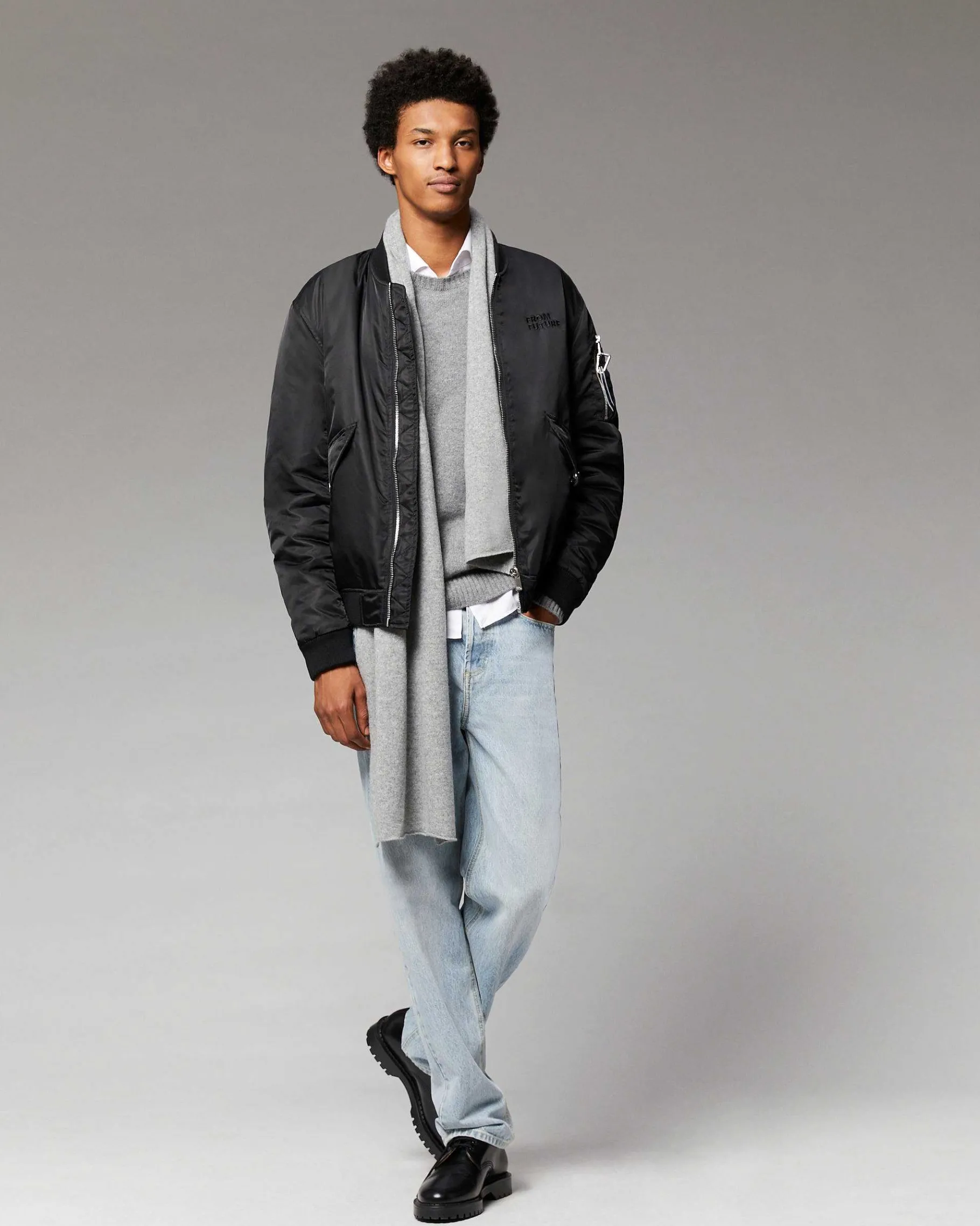 FROM FUTURE Outerwear Veste Bombers Noir