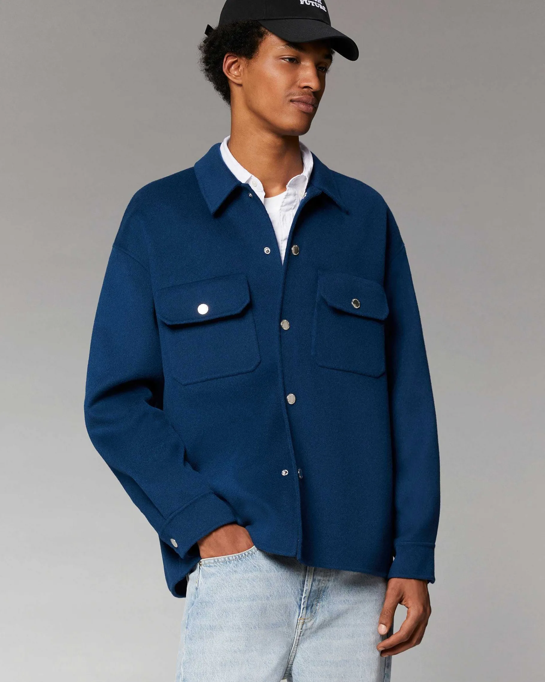 FROM FUTURE Outerwear Veste Double Face Moonlight Blue