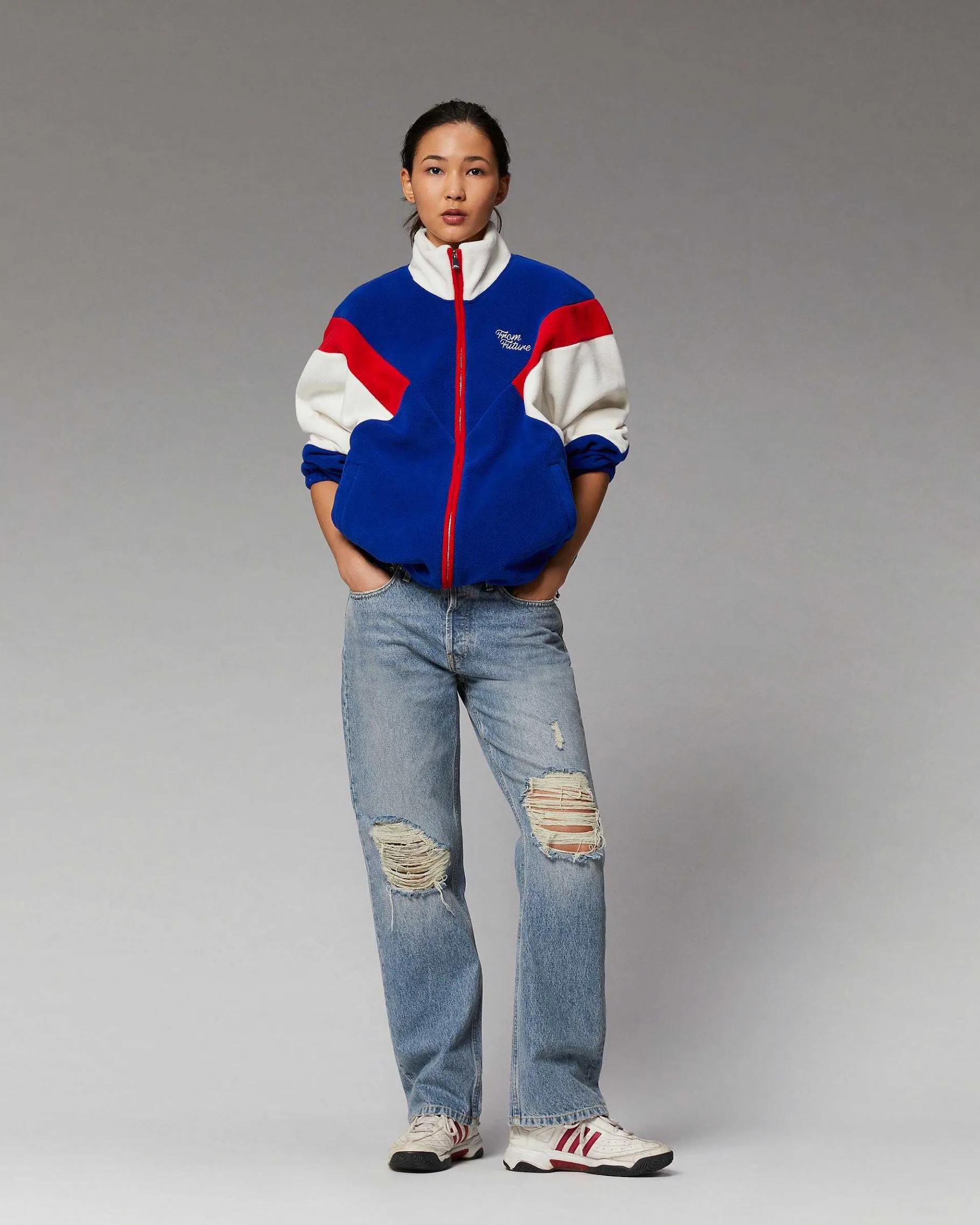 Sale FROM FUTURE Outerwear Veste Polaire Pop Blue