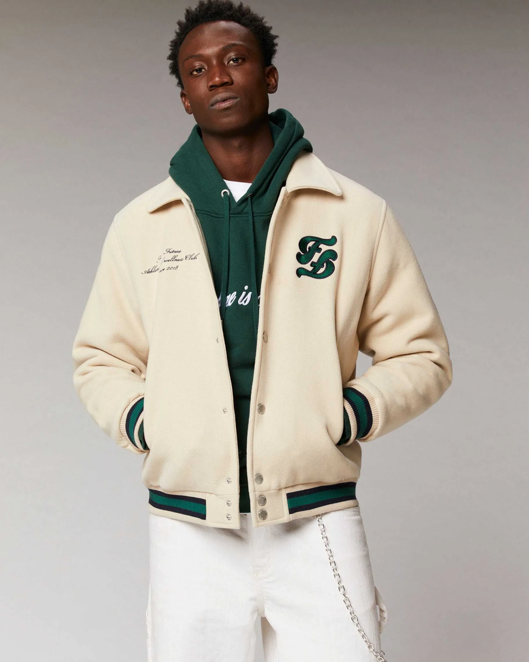 New FROM FUTURE Outerwear Veste Varsity Sable