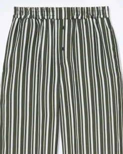 Sale FROM FUTURE Pantalon Large Kaki Stripes