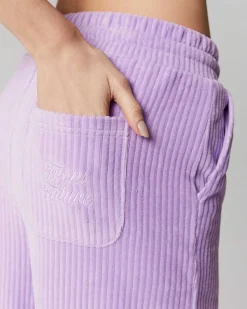 FROM FUTURE Pantalon Large Velours Holiday Lilac