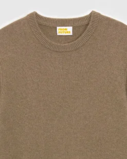 Clearance FROM FUTURE Pull Basique Col Rond Taupe